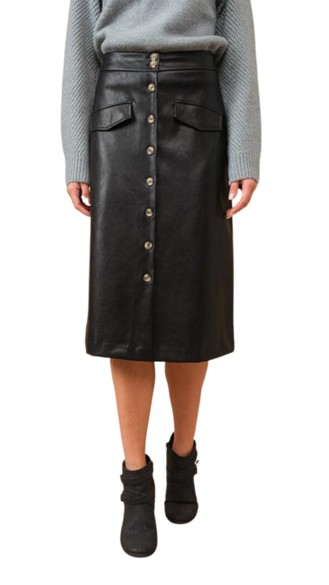 Faux Leather Skirt