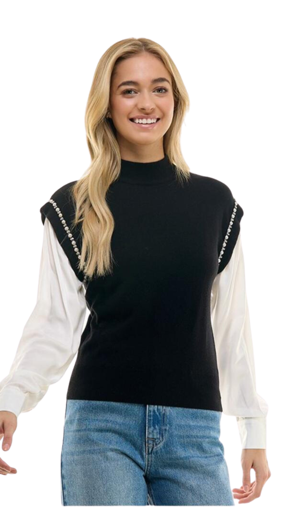 Black Vest Sweater