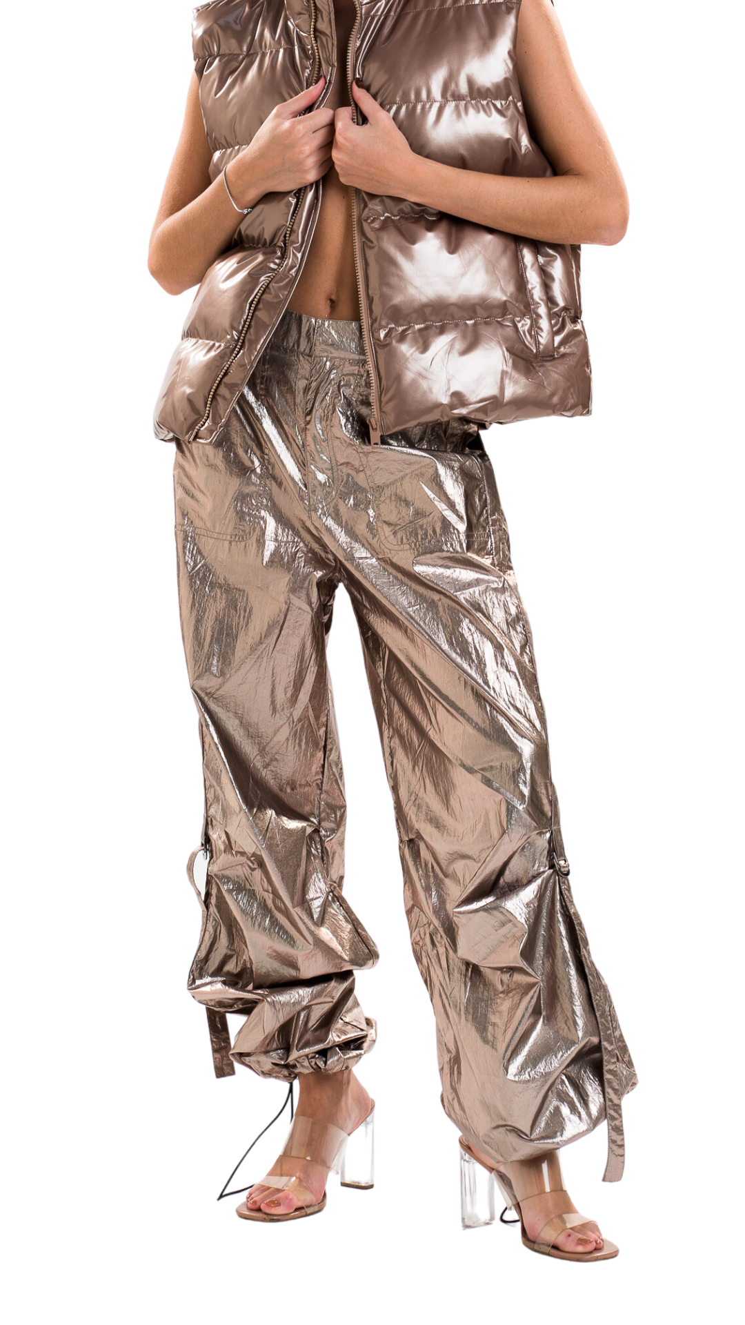 Metalic Parachute Pant