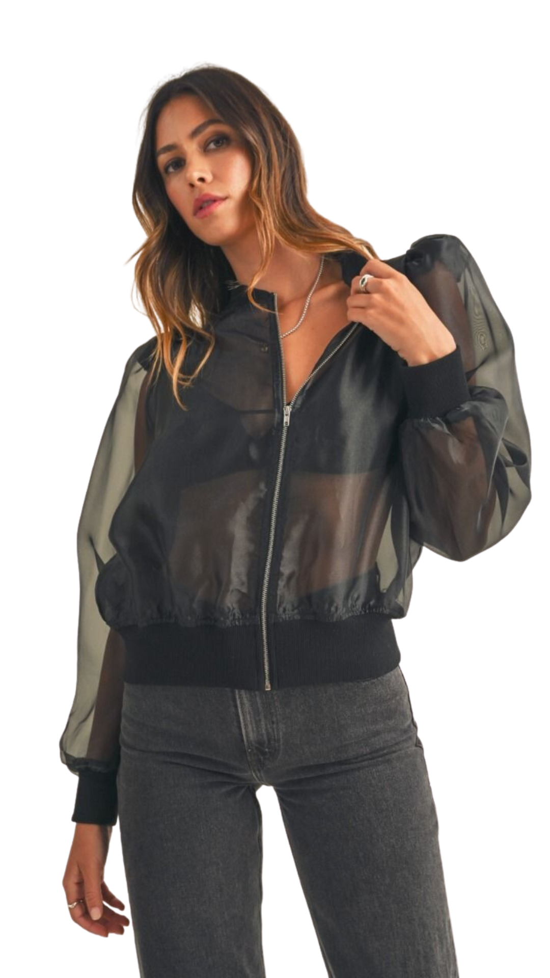 Organza Bomber Jacket