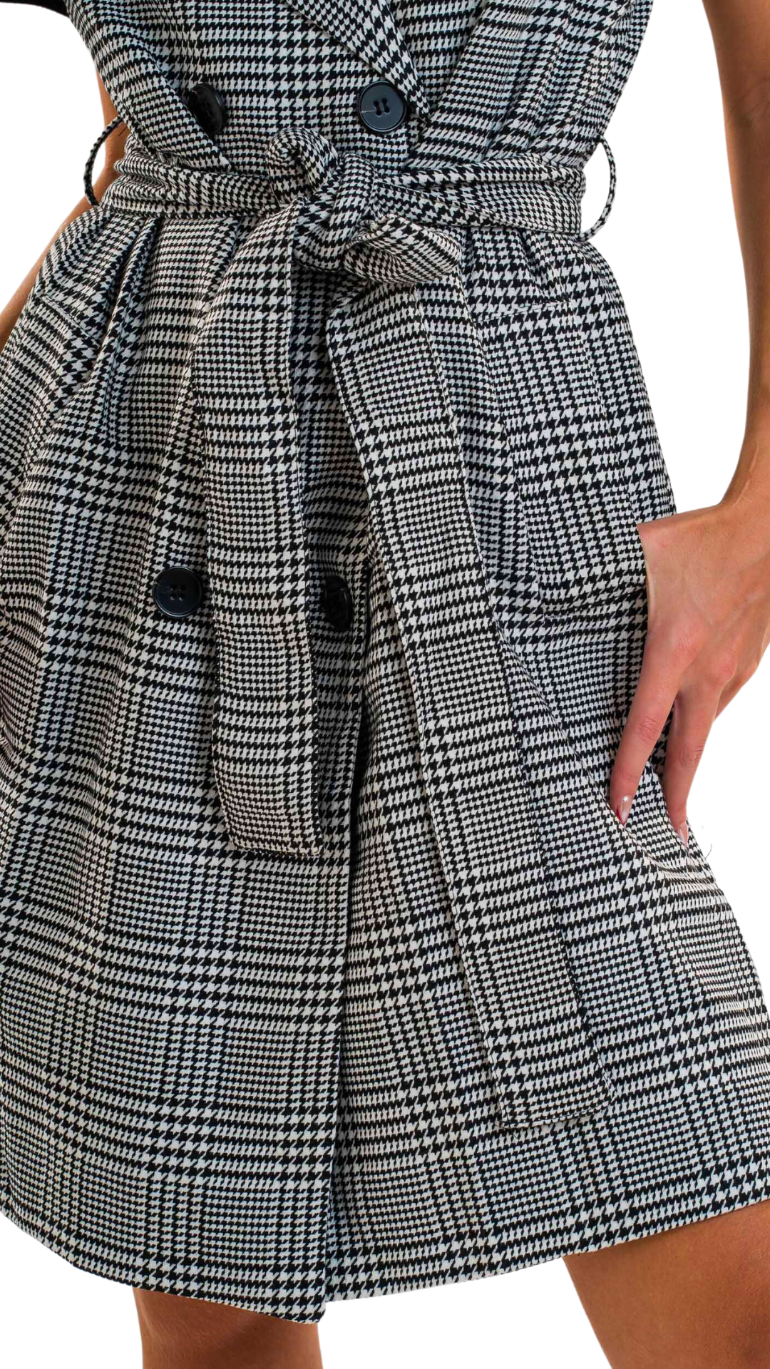 Houndstooth Trench Coat