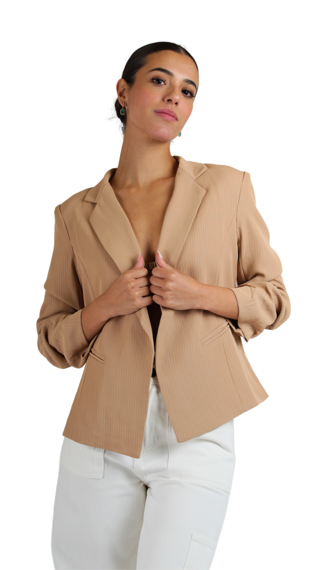 Beige Stripe Blazer