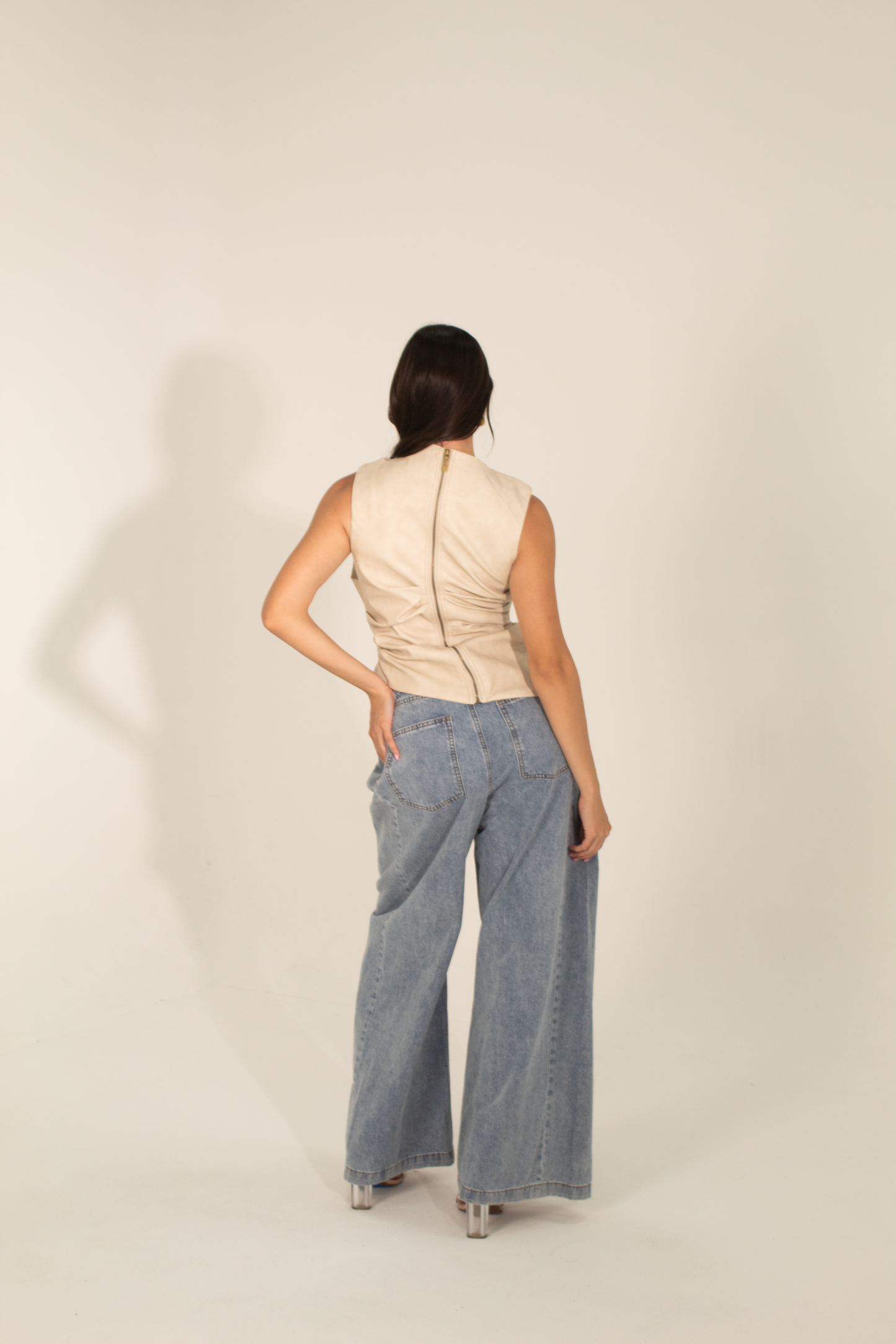 Sleek Drape Neck Top