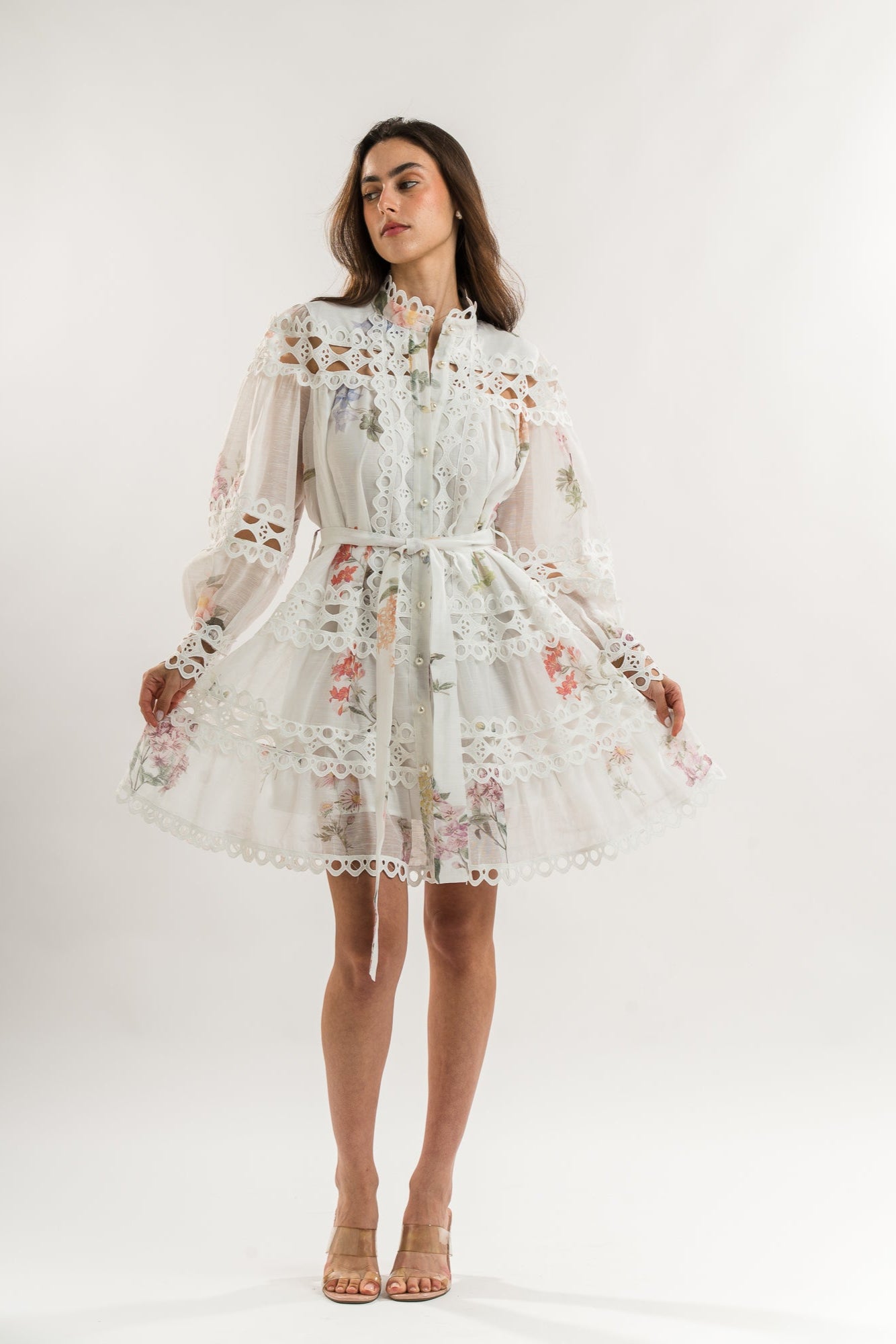 White Leaves Dress