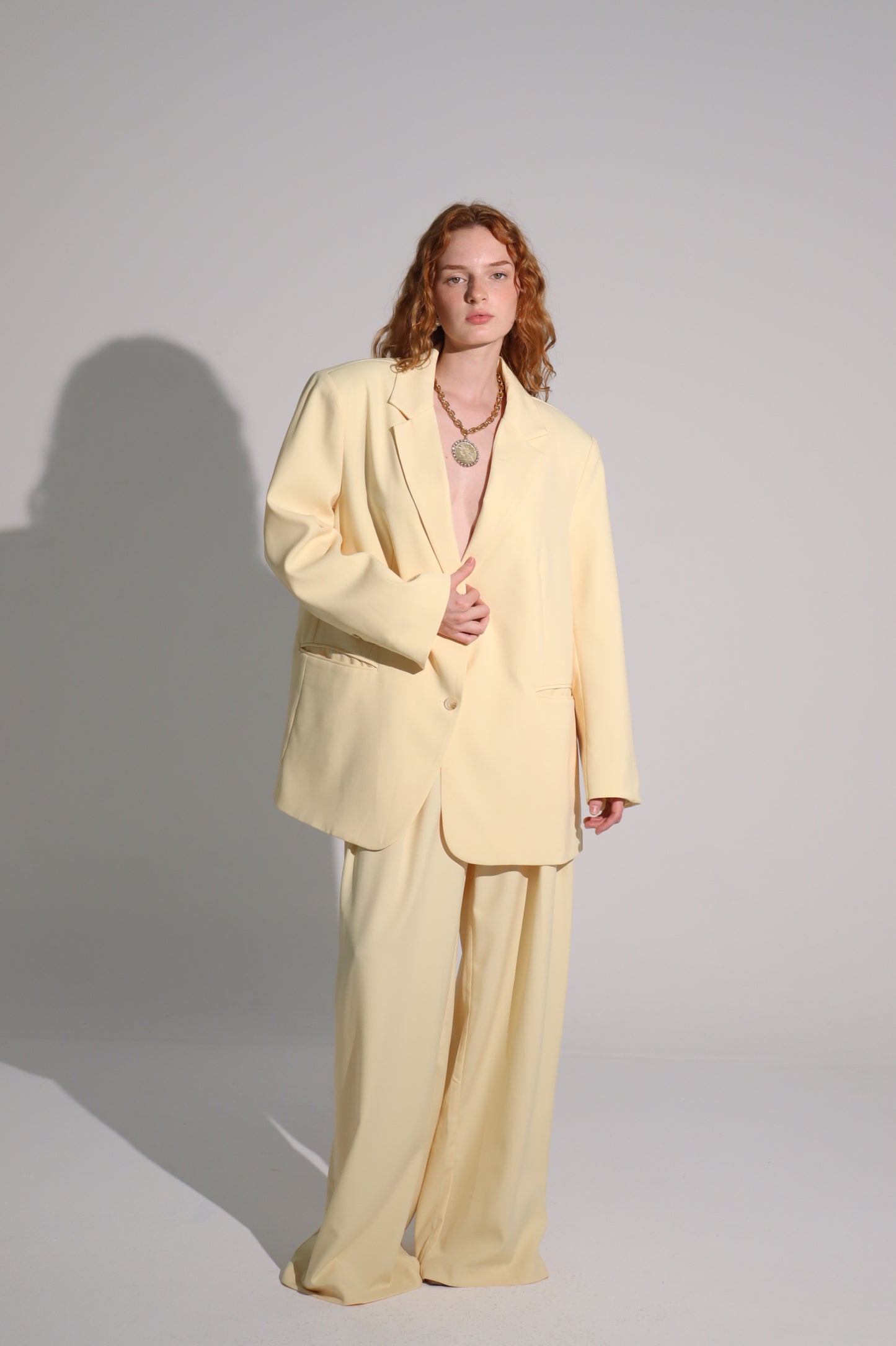 Oversized baby yellow pants
