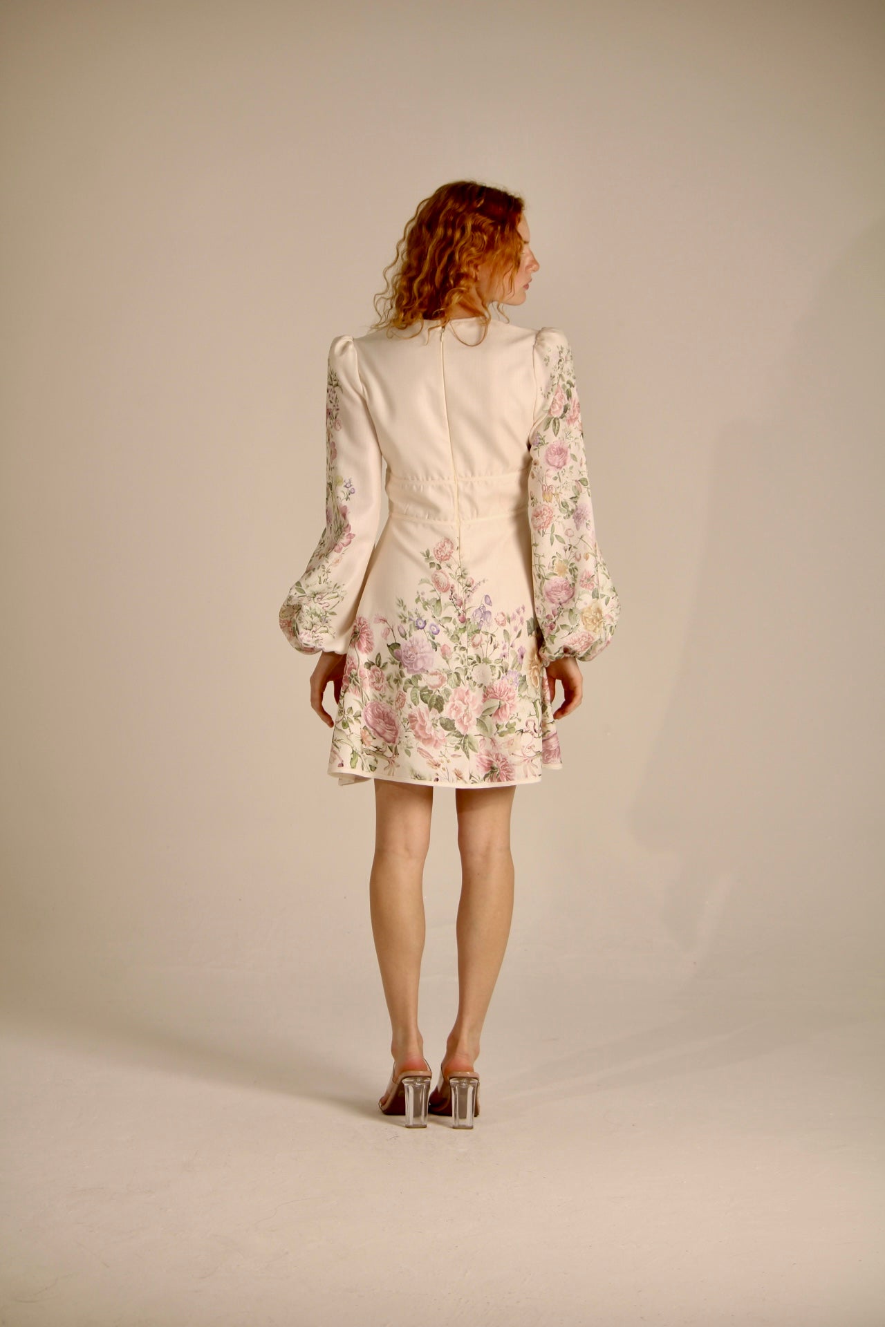 SATIN DRESS WITH FLORAL PRINT