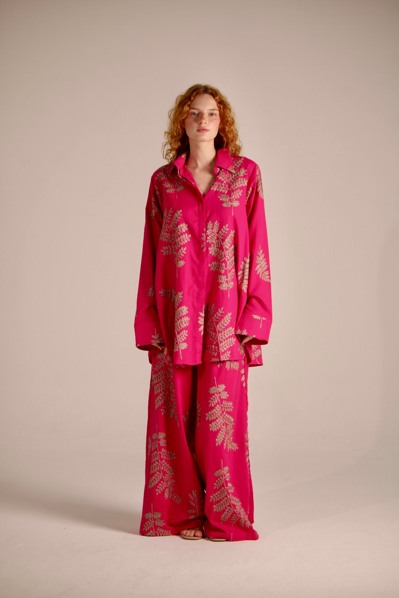 SHIRT WITH GOLD EMBROIDERY