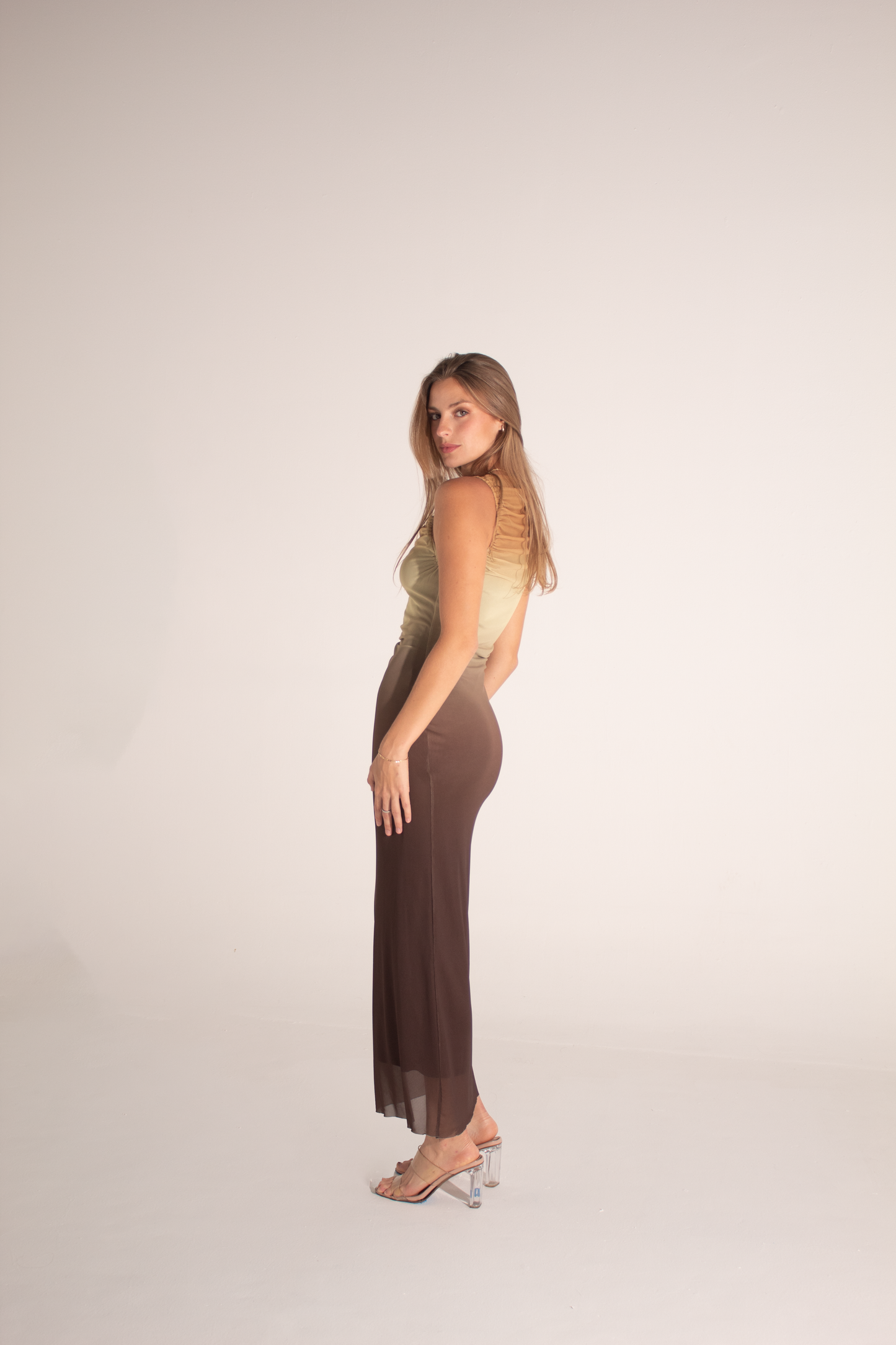 The Gradient Cowl Neck Dress PREORDEN