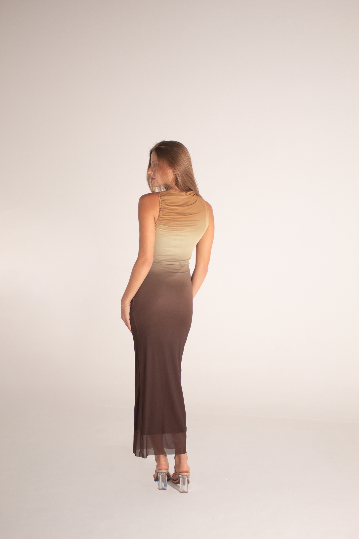 The Gradient Cowl Neck Dress PREORDEN