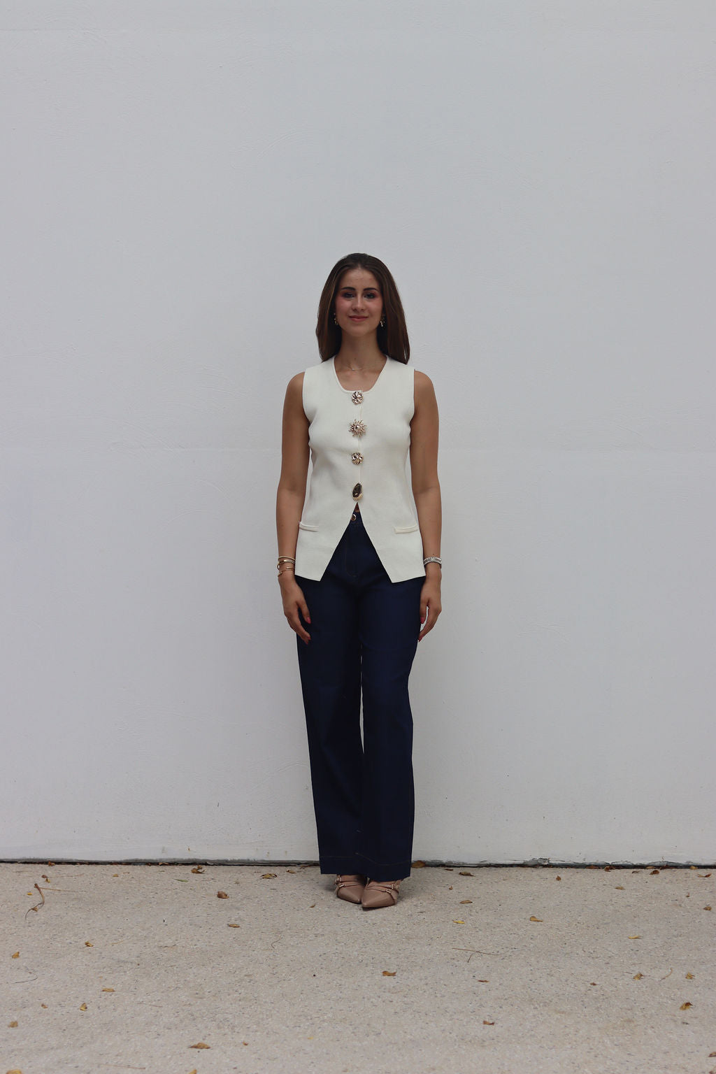 Vest With Golden Buttons