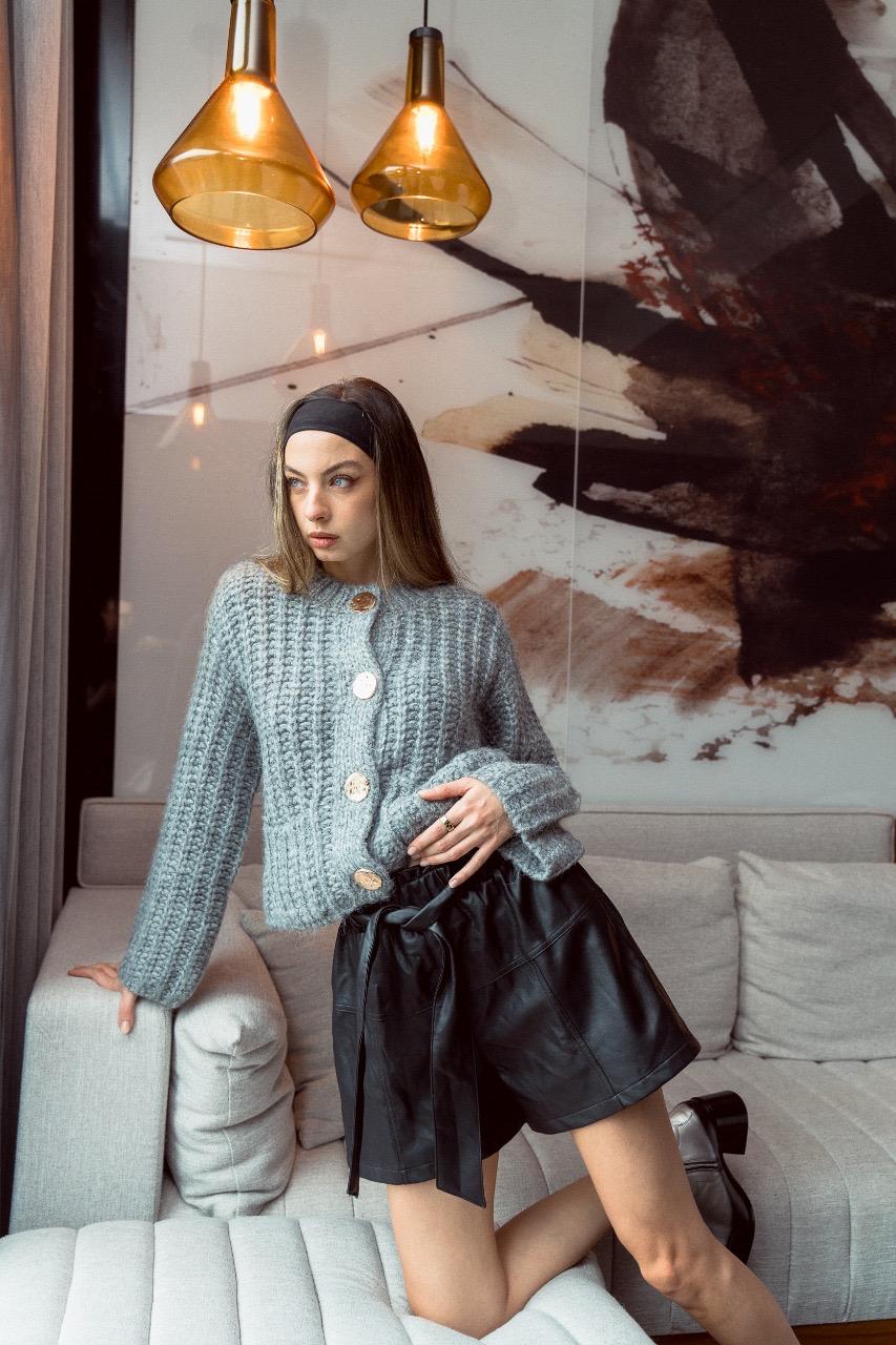 Gray Knitted Sweater