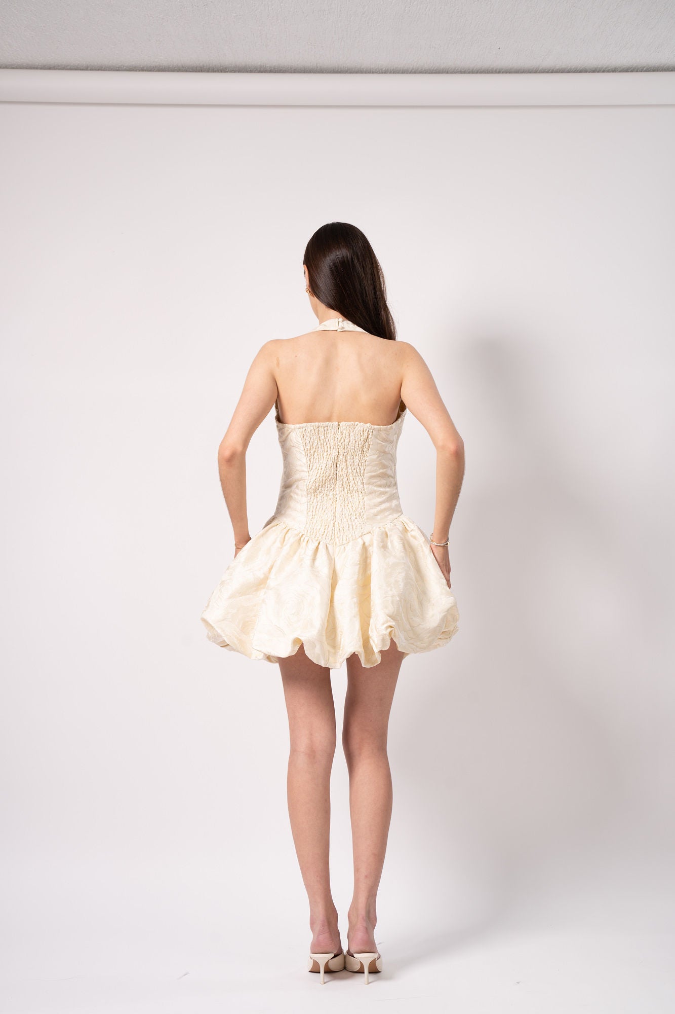 Beige Ballon Dress