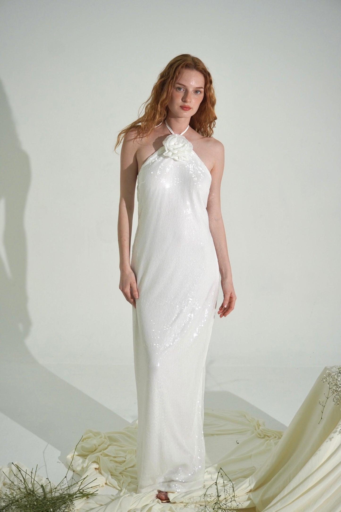 Halter sequins dress