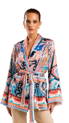 Color Print Kimono