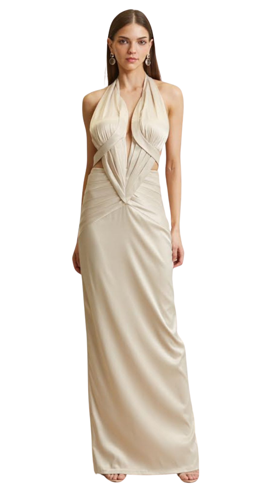 Halter Satin Dress