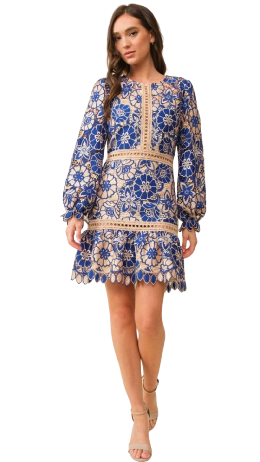 Blue Crochet Dress