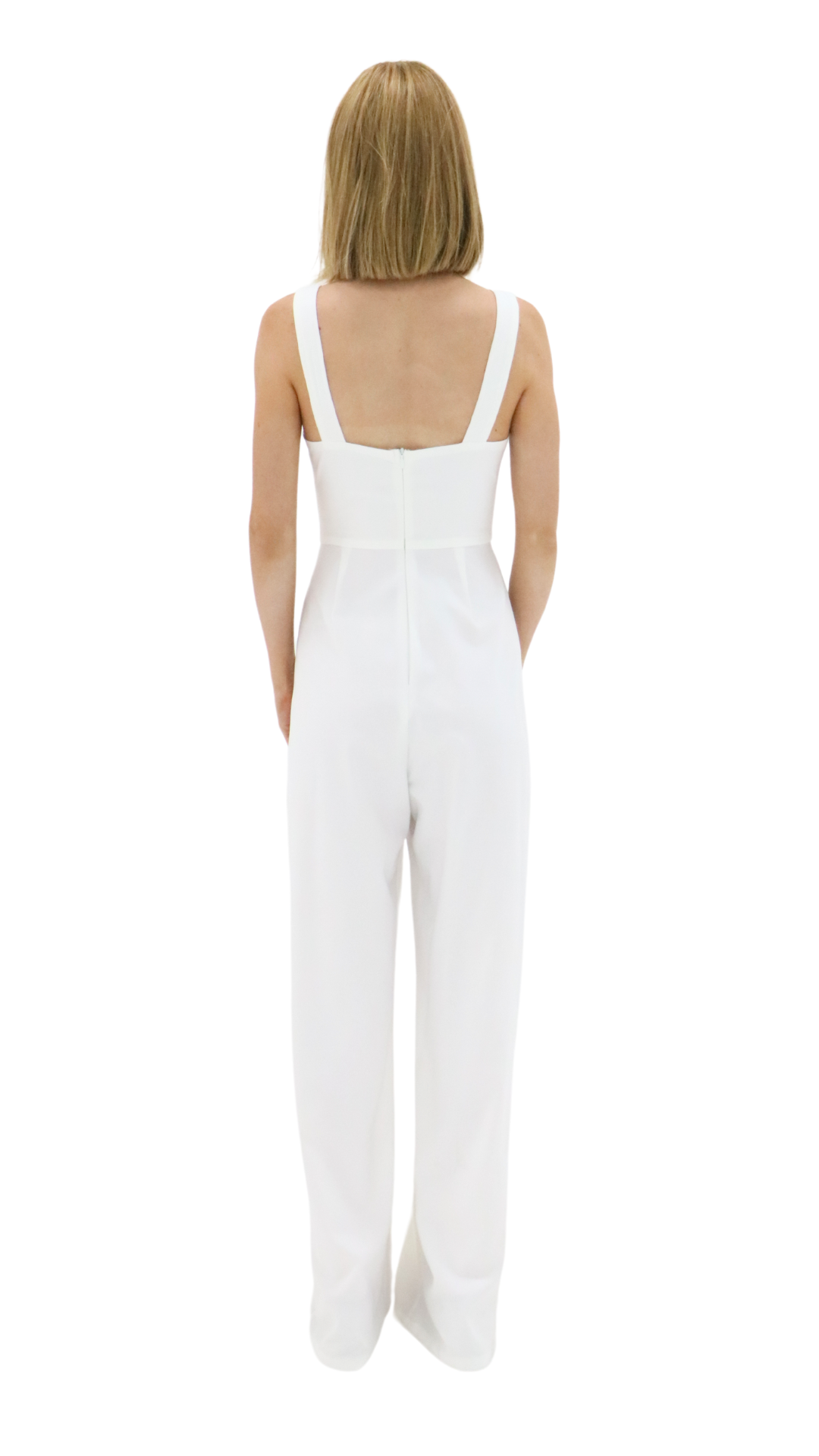 WHITE BOW JUMPSUIT