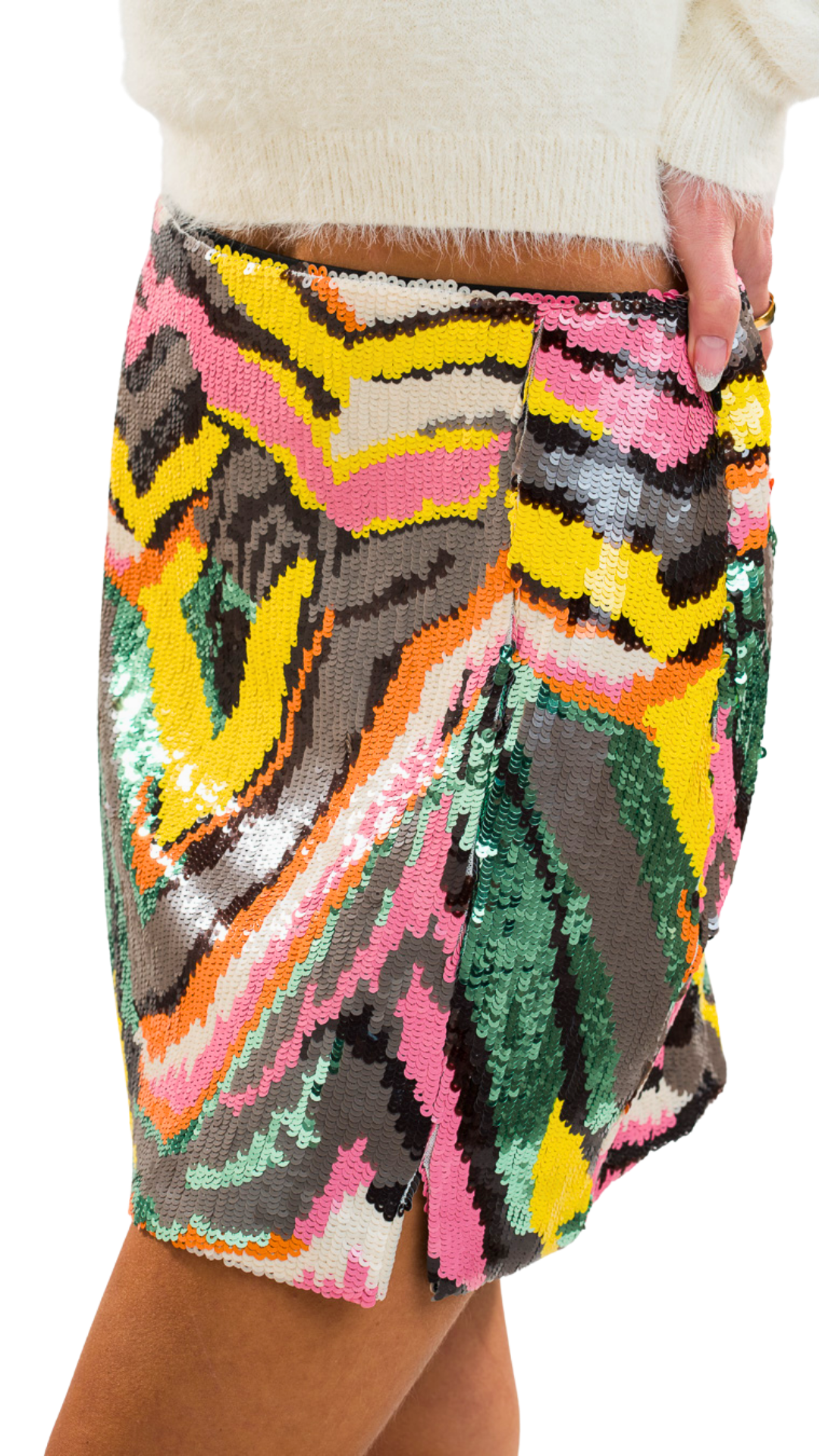 Color Sequin Skirt