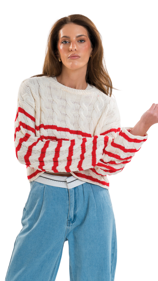 Red Stripe Sweater