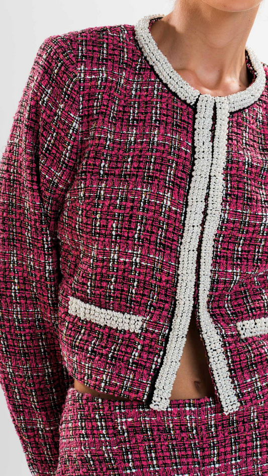 Pink Tweed Blazer