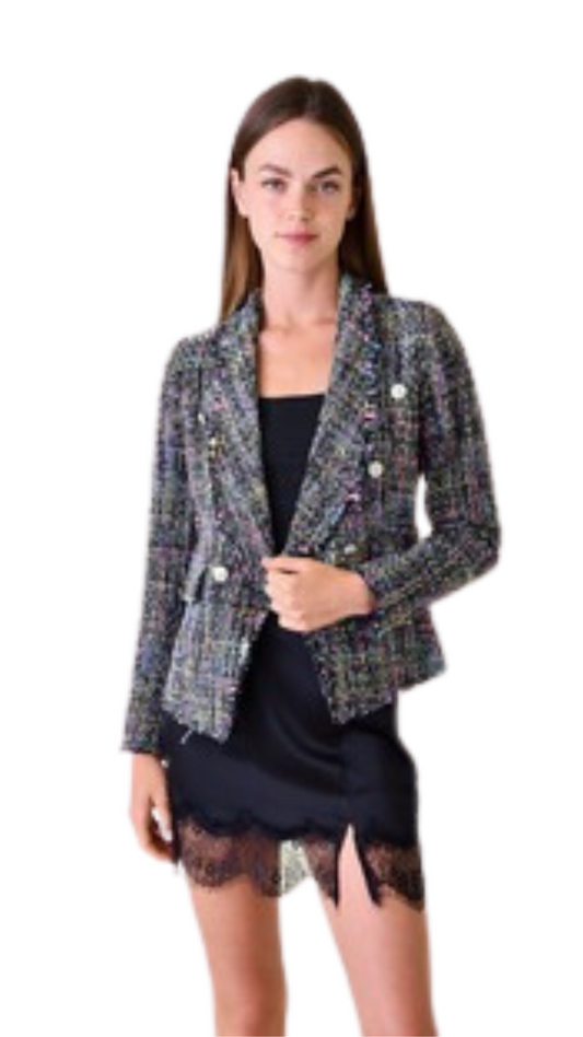 Color Tweed Blazer