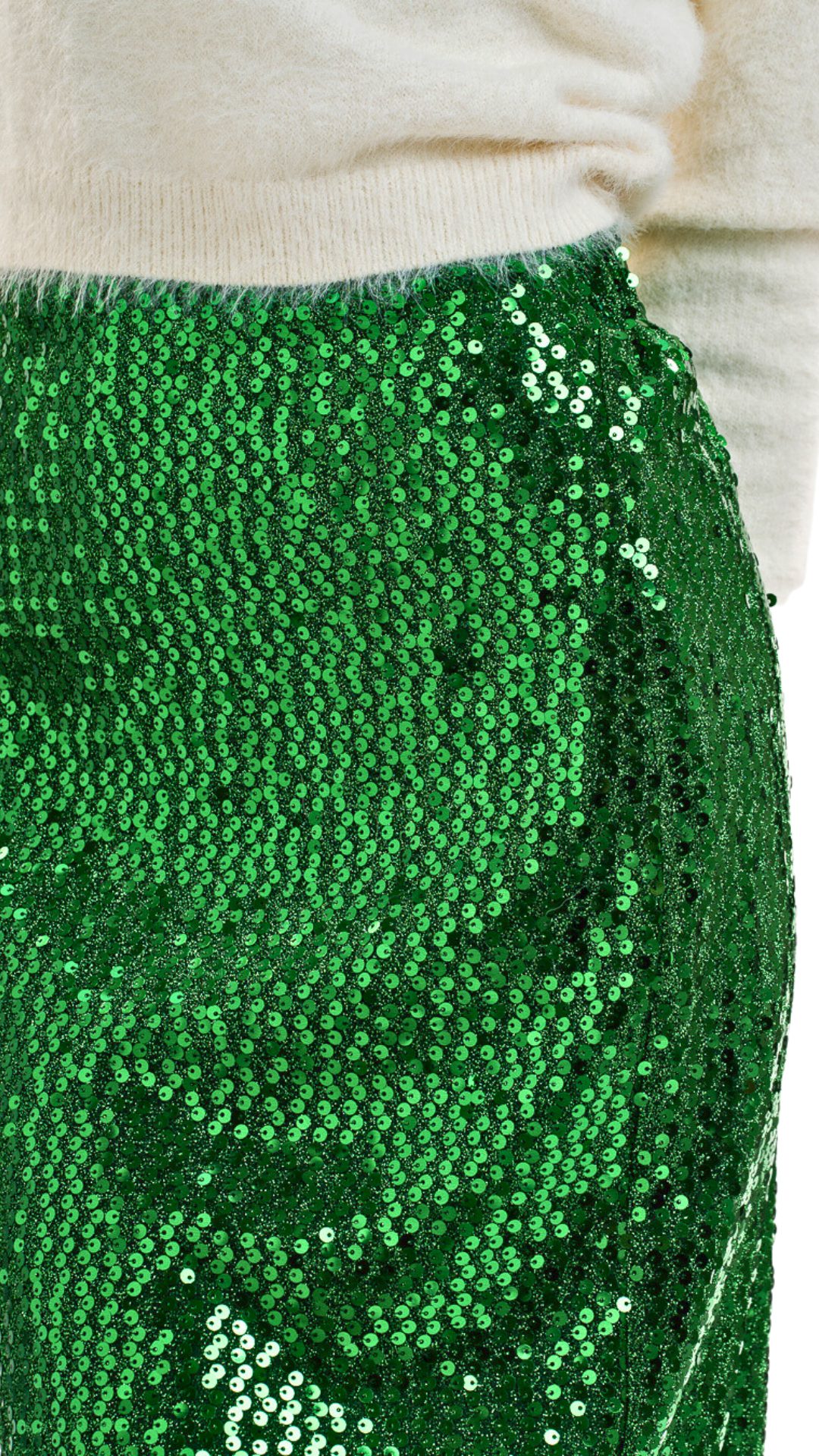 Green Sequin Maxi Skirt
