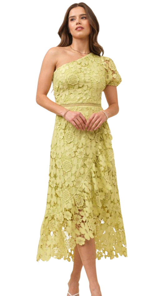 Lime Crochet Dress