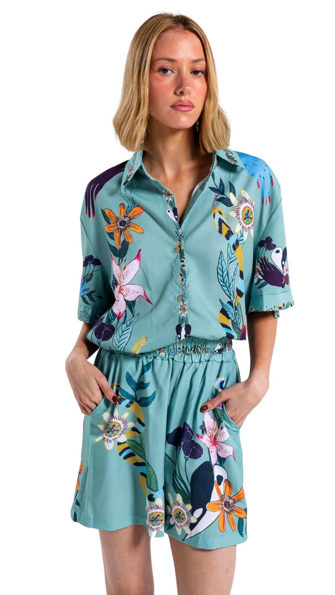 TROPICAL TURQUOISE SHIRT