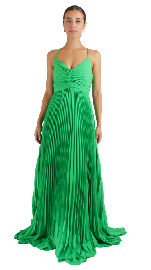Green Plisse Dress