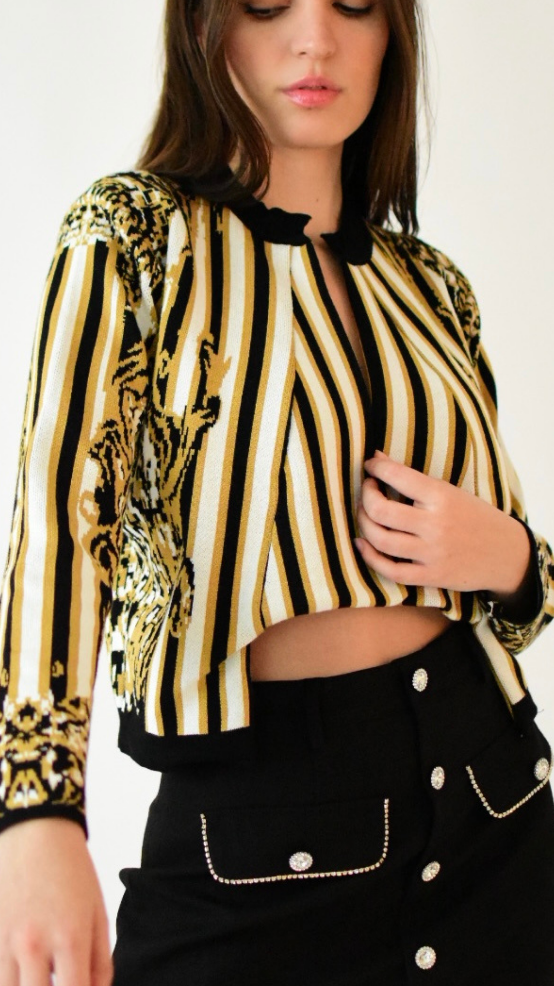Black And Gold Cardigan