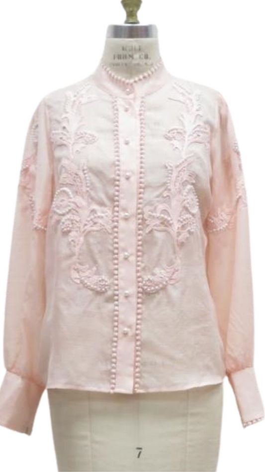 Embroided Pearl Blouse