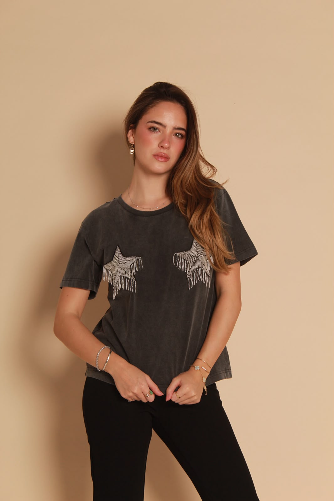 Stella Star Tee — Washed Charcoal