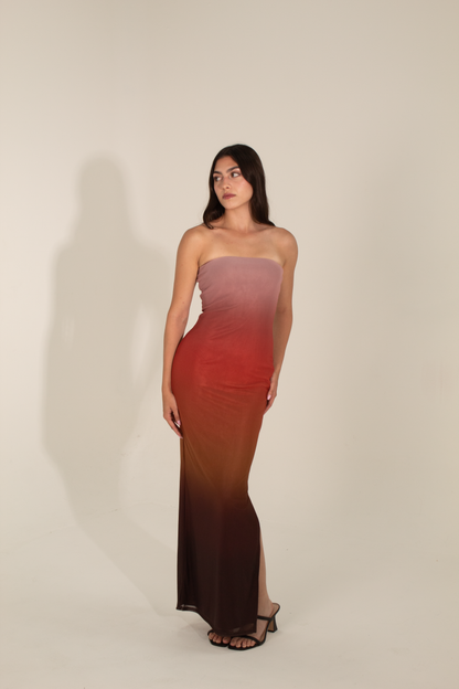 Gradient Mesh Bodycon Dress