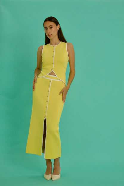 Button-up yellow top