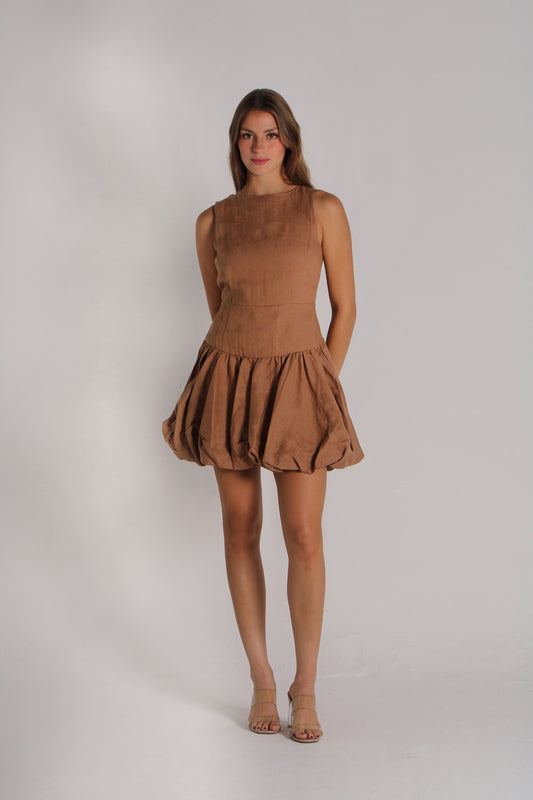 Ballon Linen Dress
