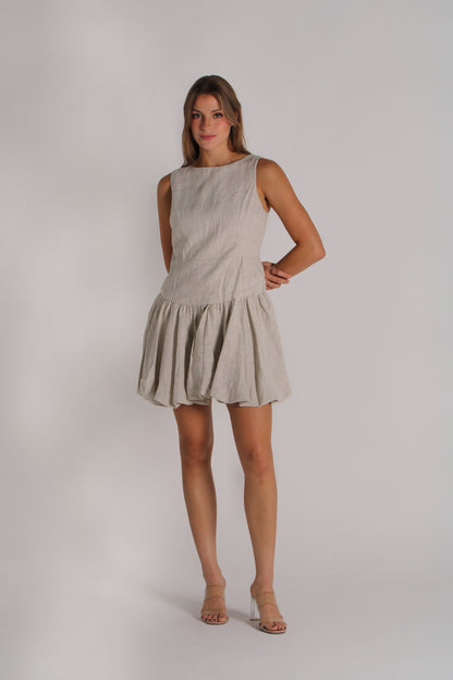 Ballon Linen Dress