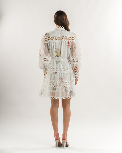 White Leaves Dress