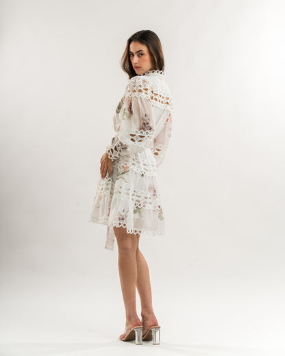 White Leaves Dress