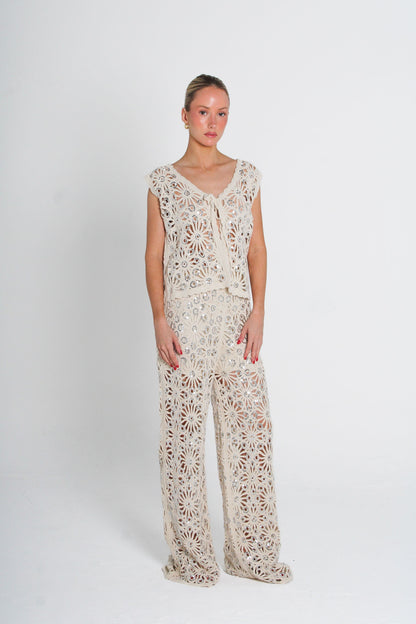 Maya's Crochet Vest with Sequins