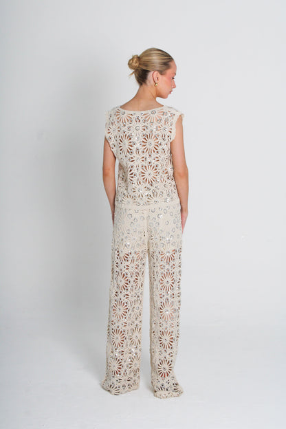 Maya's Crochet Vest with Sequins