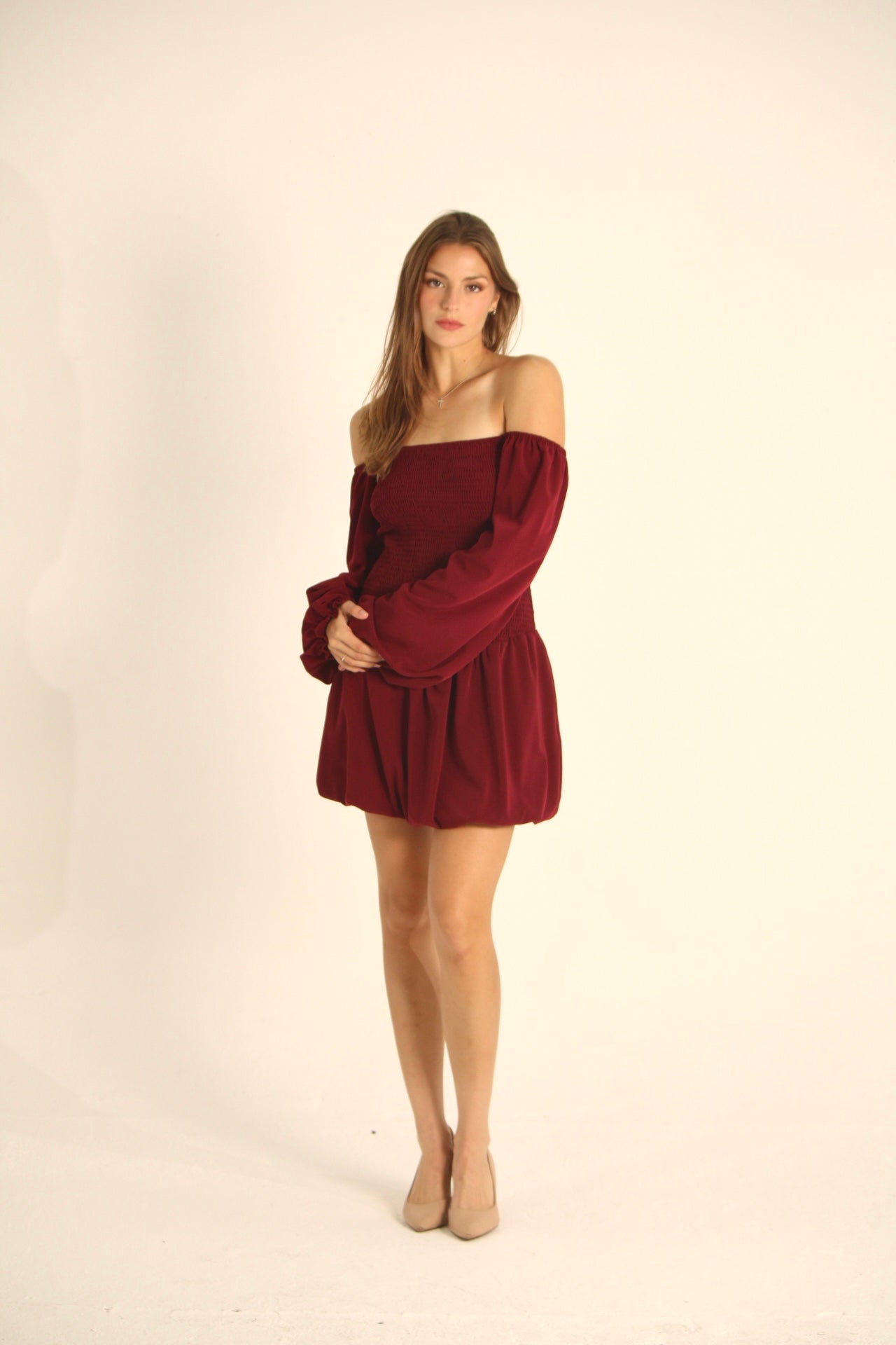 Black & Burgundy Dress