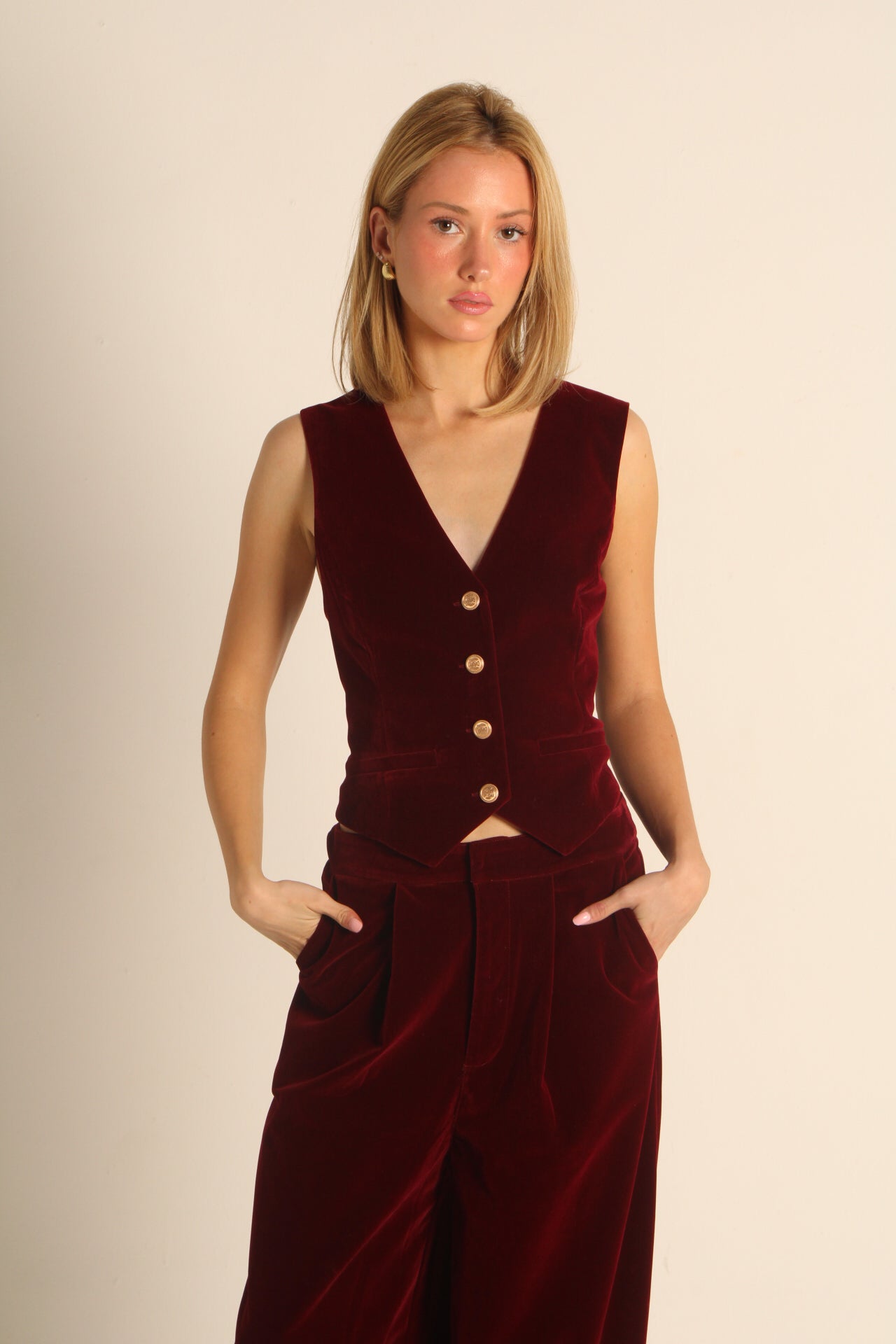 Burgundy Vest