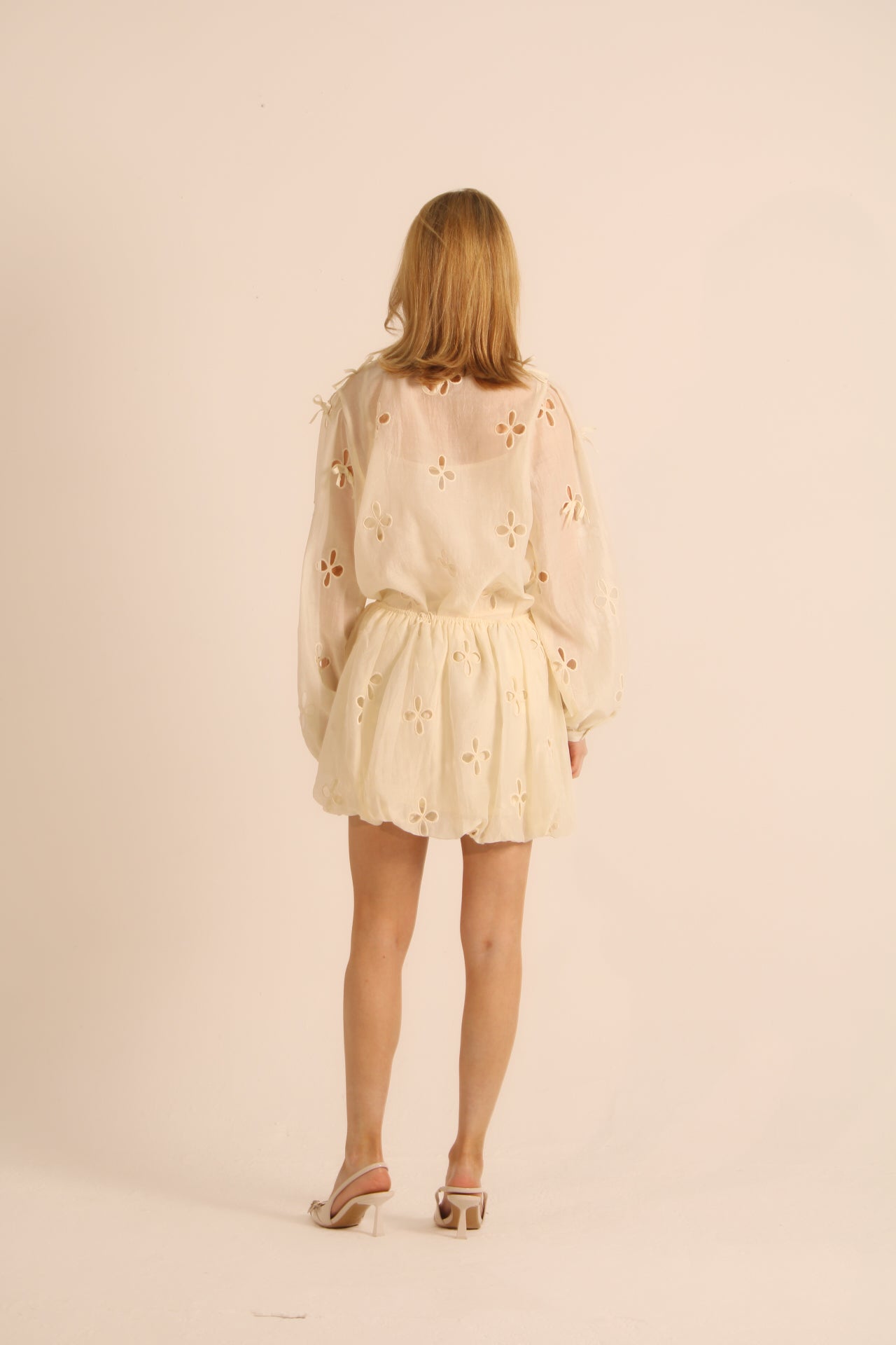 Bow Beige Blouse