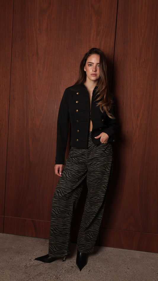 Napoleon Gold-Button Fitted Jacket