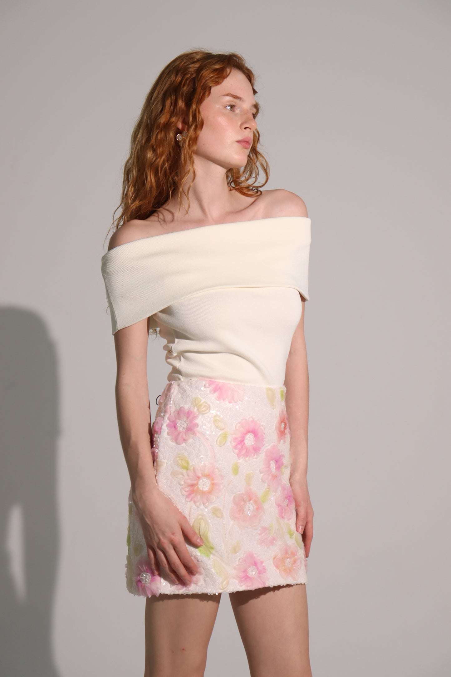 Sequins bloom skirt