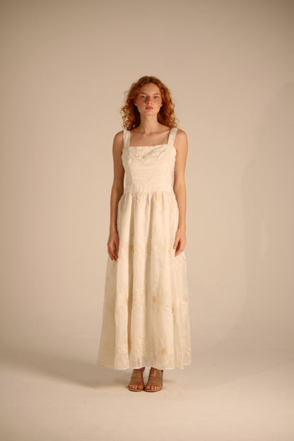 Beige Romantic Dress