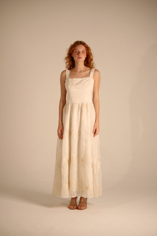 BEIGE ROMANTIC DRESS