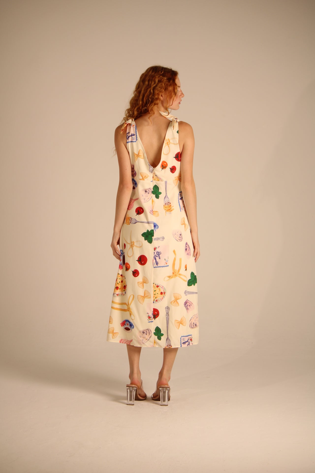 BEIGE MIDI DRESS