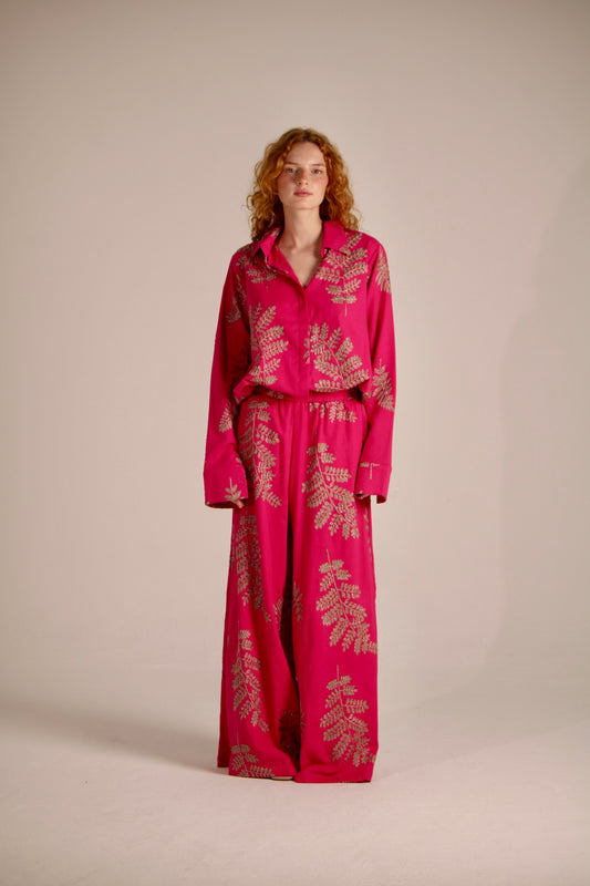 PANTS WITH GOLD EMBROIDERY