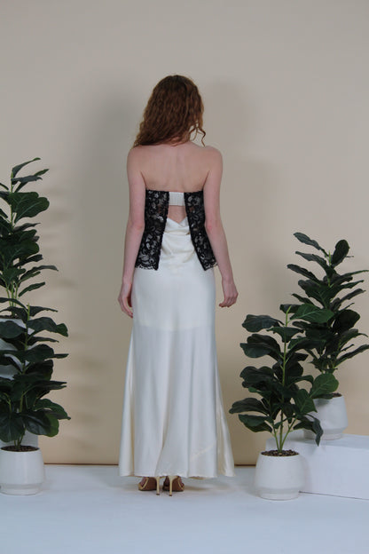 Midnight Lace Strapless Maxi